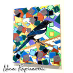 gazza-uccello-dipinto