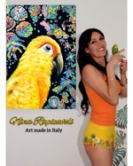 sun-parrot-pappagallo-dipinto