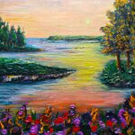 paesaggio-al-tramonto-dipinto