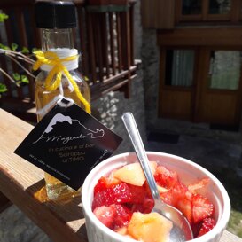 Macedonia M'agrado Fragole, melone e sciroppo al timo