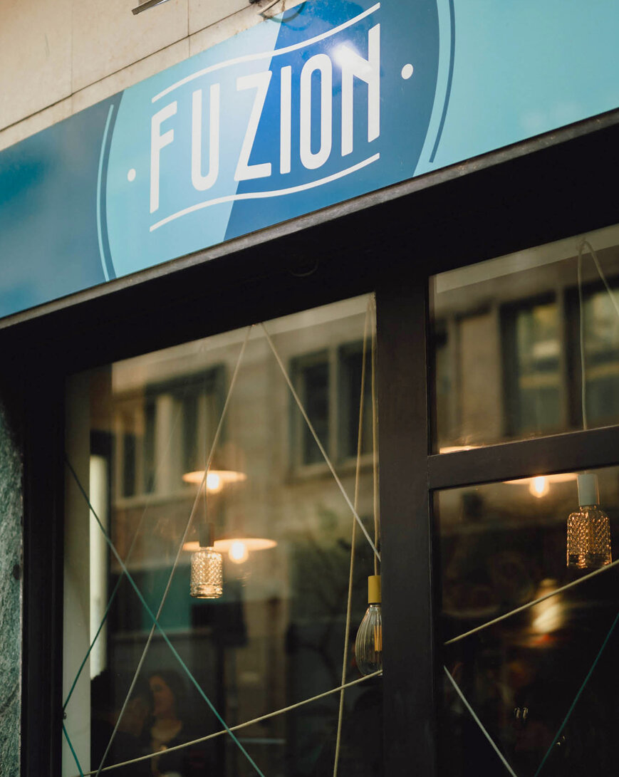 Interno del ristorante Fuzion Food di Domenico Volgare a Torino