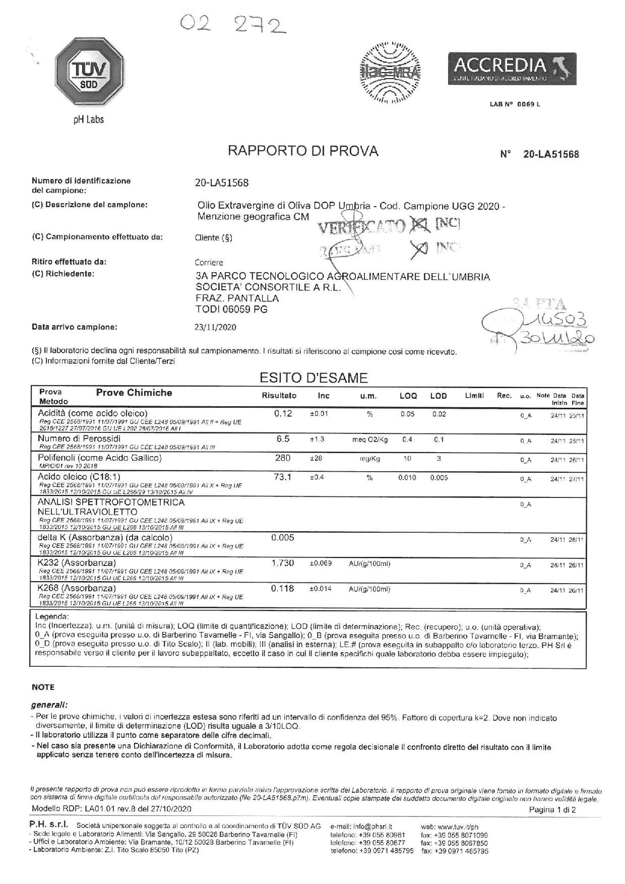 La qualit&agrave; dell'olio extravergine di oliva
