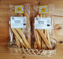 Grissini di mais Classici grissini con farina di mais, lievito madre e olio extra vergine d'oliva