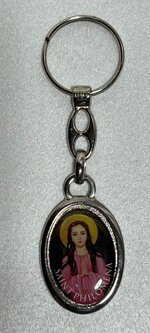 st-philomena-keychain-in-silver-metal