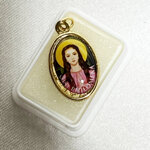 st-philomena-oval-shaped-gold-metal-medal