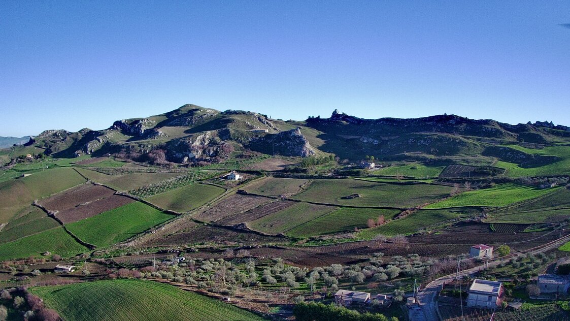 Panorama agricolo di Villalba in Sicilia
