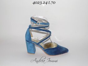 scarpe da cerimonia su misura in velluto con tacco largo