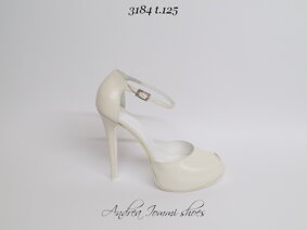 scarpe da sposa open-toe in nappa bianco seta