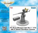 pt-boat-weapon-set-no1-mk4-20mm-oerlikon-cannon-for-revell-kit