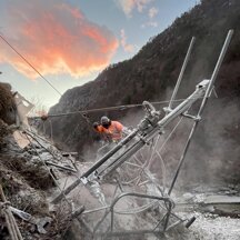 consolidamento roccioso, somma urgenza, Veneto, Belluno, Perforazione