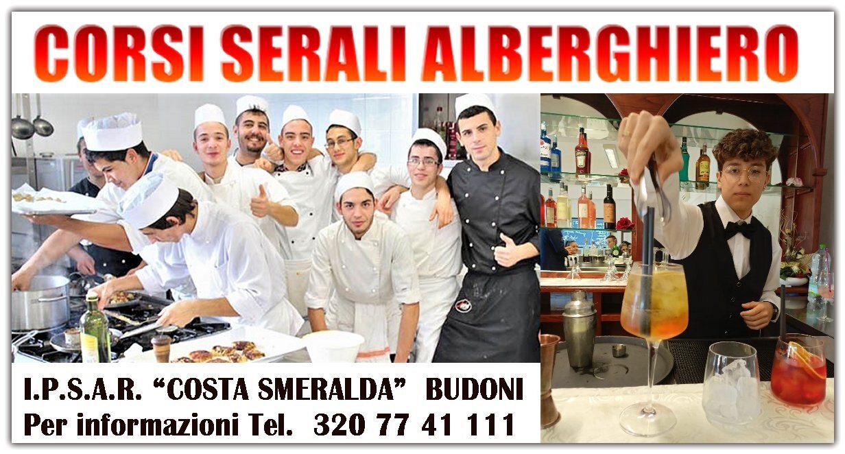 ISCRIZIONI CORSO SERALE ISTITUTO ALBERGHIERO DI BUDONI
