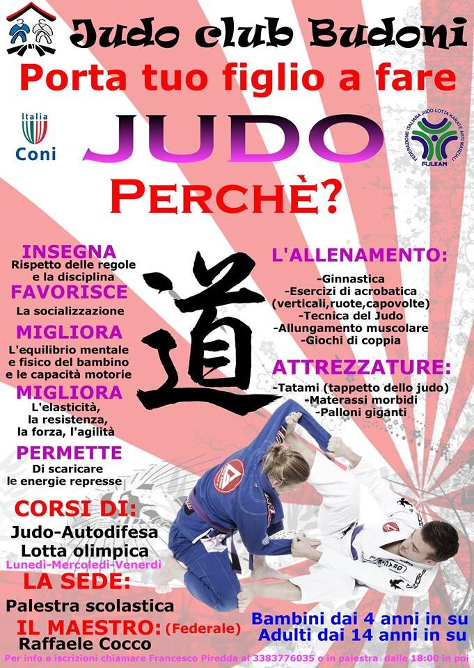 Judo Club Budoni: ripartono i corsi e le iscrizioni. Judo Club Budoni: ripartono i corsi e le iscrizioni.