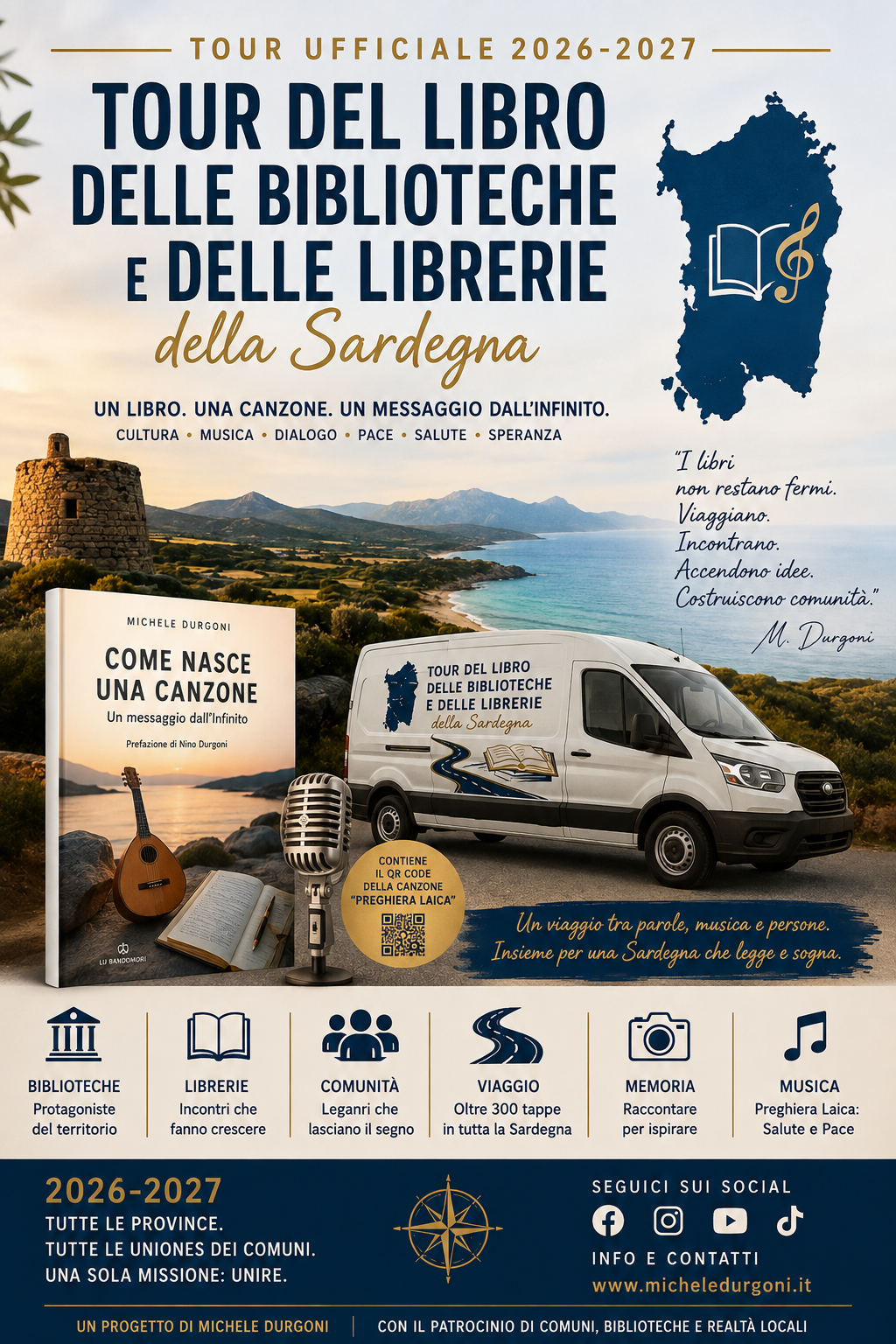 Nasce un progetto culturale che attraverserà la Sardegna: un libro, una canzone e un Tour nelle biblioteche e nelle librerie