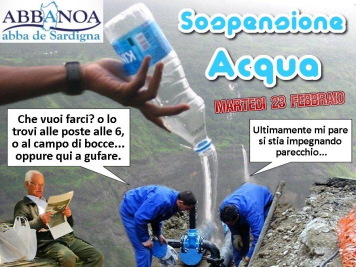 Sospensione dell&rsquo;acqua a Budoni: