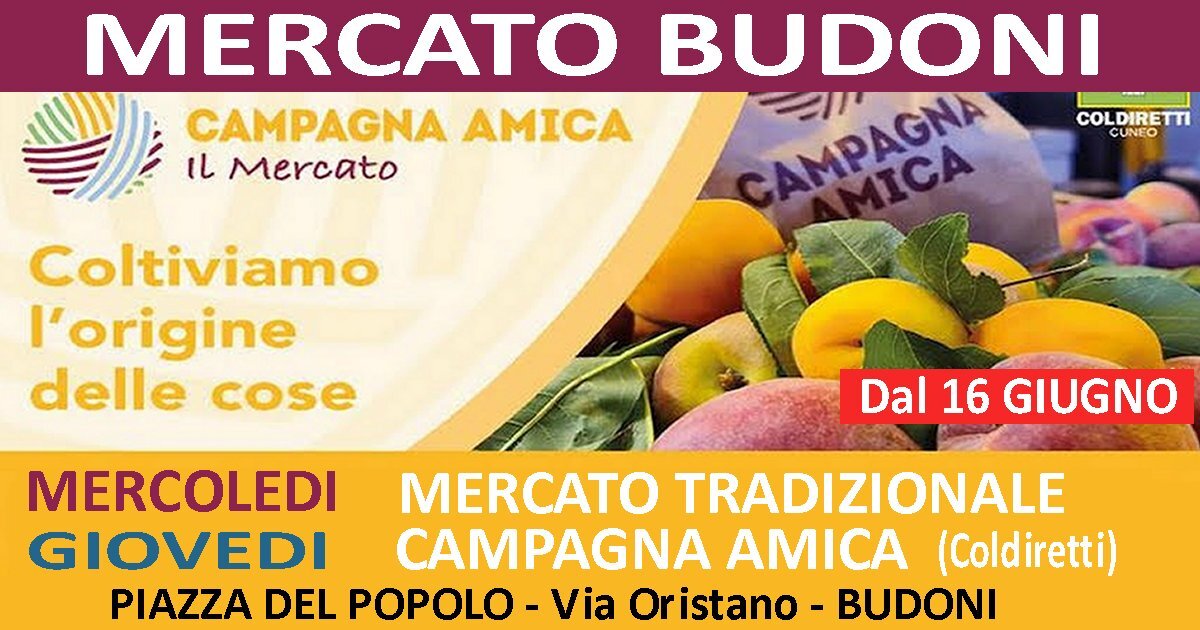 IL MERCATO BUDONESE RADDOPPIA: DAL 16 GIUGNO IL MERCATO BUDONESE RADDOPPIA: DAL 16 GIUGNO