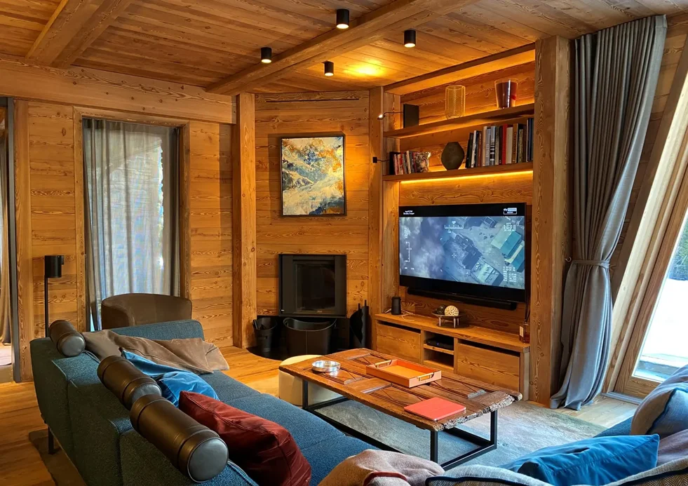 impianto home theater Sonos in baita a Courmayeur