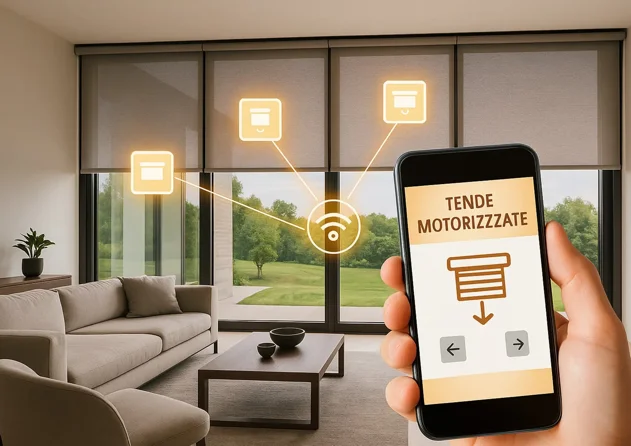 Sistema domotico per controllo automatico delle tende motorizzate