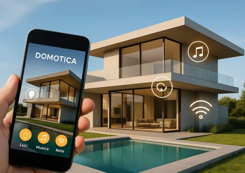 Sistema domotico per abitazioni con gestione intelligente della casa
