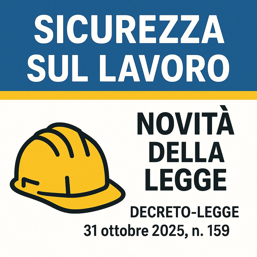 NUOVO DECRETO SICUREZZA SUL LAVORO: DECRETO-LEGGE 31 ottobre 2025, n. 159