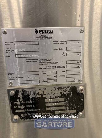 USATO Refrigeratore latto PACKO 2.100 litri