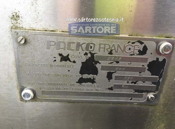 USATO Refrigeratore latto PACKO 600 litri