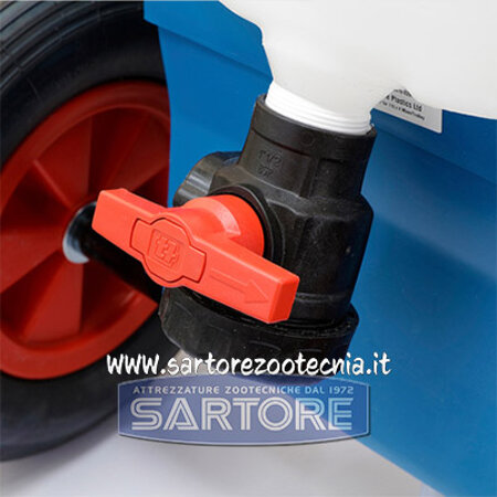 carrello per trasporto latte in plastica 2 ruote