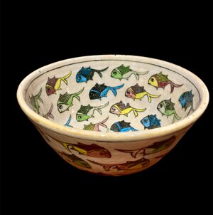 lavorato e dipinto a mano