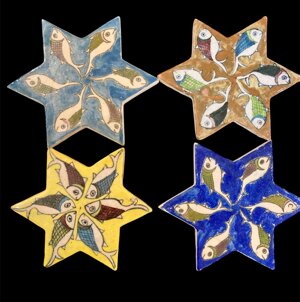 lavorato e dipinto a mano