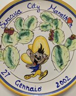 siracusa-city-marathon-2002-piatto-dipinto-a-mano
