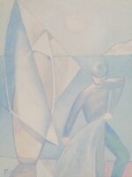 artista-del-xx-secolo-olio-su-tavola