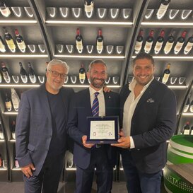 da sinistra, il presidente della Nissa Rugby Giuseppe Lo Celso, l'ex presidente FIR Sicilia Gianni S