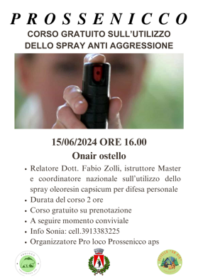 Corso Spray Antiaggressione Relatore dott. Fabio Zolli