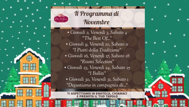 Appuntamenti di Novembre