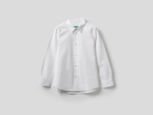 camicia-in-cotone-con-logo-ricamato