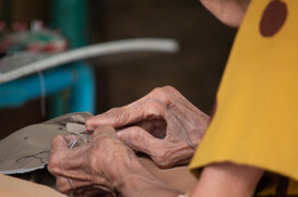Elderly hands Bangkok 2020 Photo by Luciana De Marco