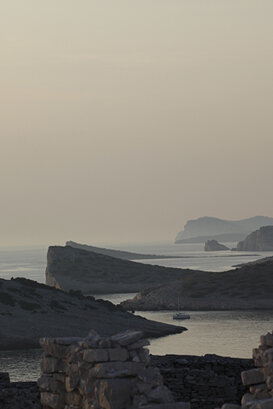 Sea views of Mana Island, Kornati Islands archipelago, Croatia.