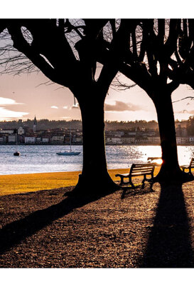 Onofrio Pignataro Arona seen from Angera - Lake Maggiore