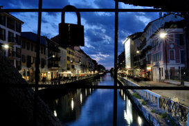 Luca Di Pinto Blue hour on the Navigli - Mi