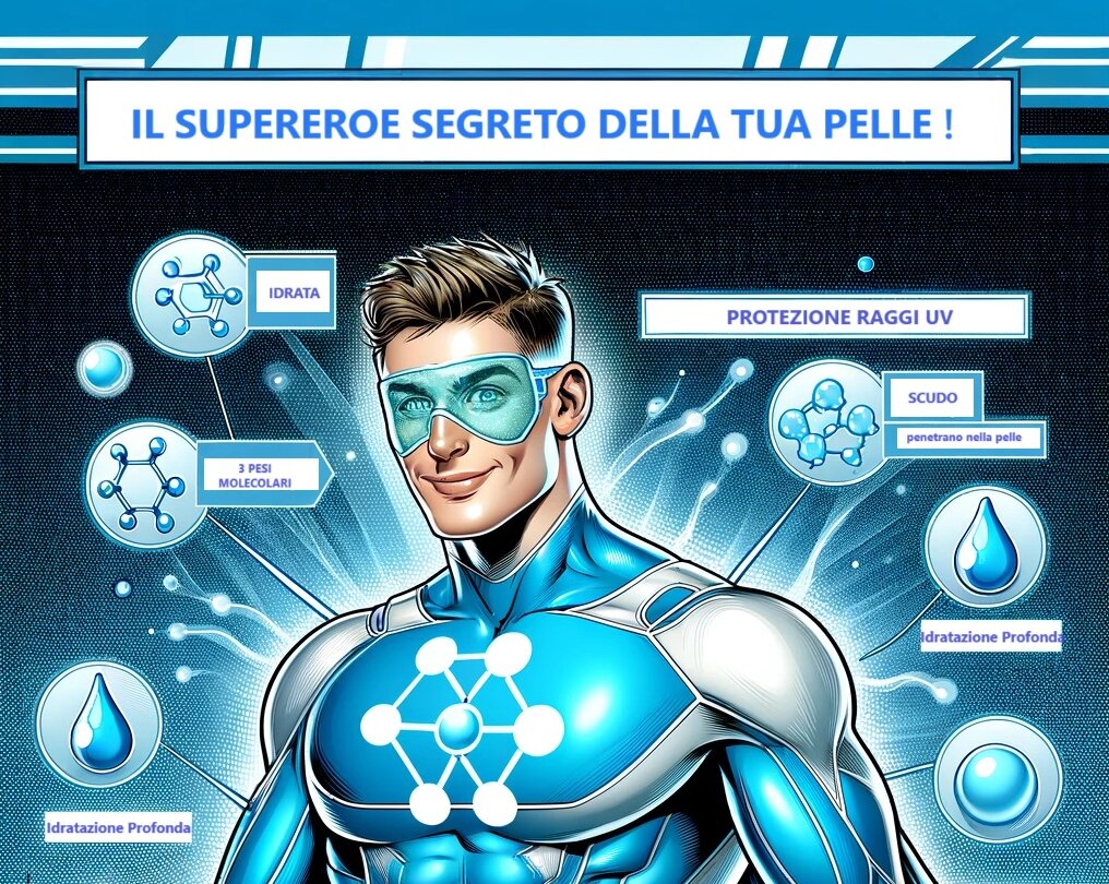 Scopriamo l'Acido Ialuronico : Il Supereroe Segreto per la Tua Pelle ! Scopriamo l'Acido Ialuronico : Il Supereroe Segreto per la Tua Pelle !