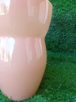 vaso-vetro-onda-arancio-lucido