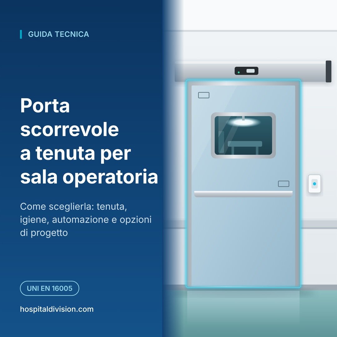 Porta scorrevole a tenuta per sala operatoria: guida tecnica alla scelta