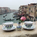 two-tea-cup-plate-violets