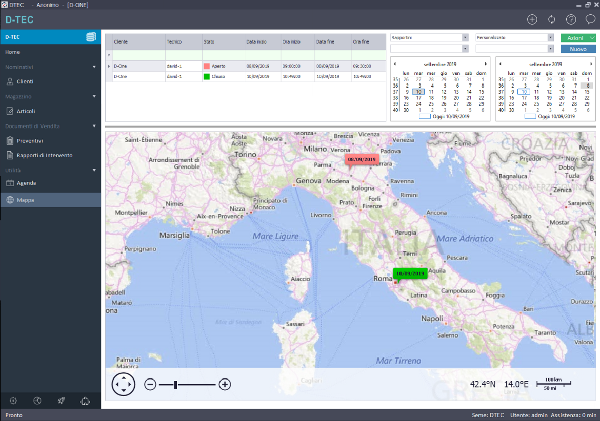 geolocalizzazione interventi tecnici