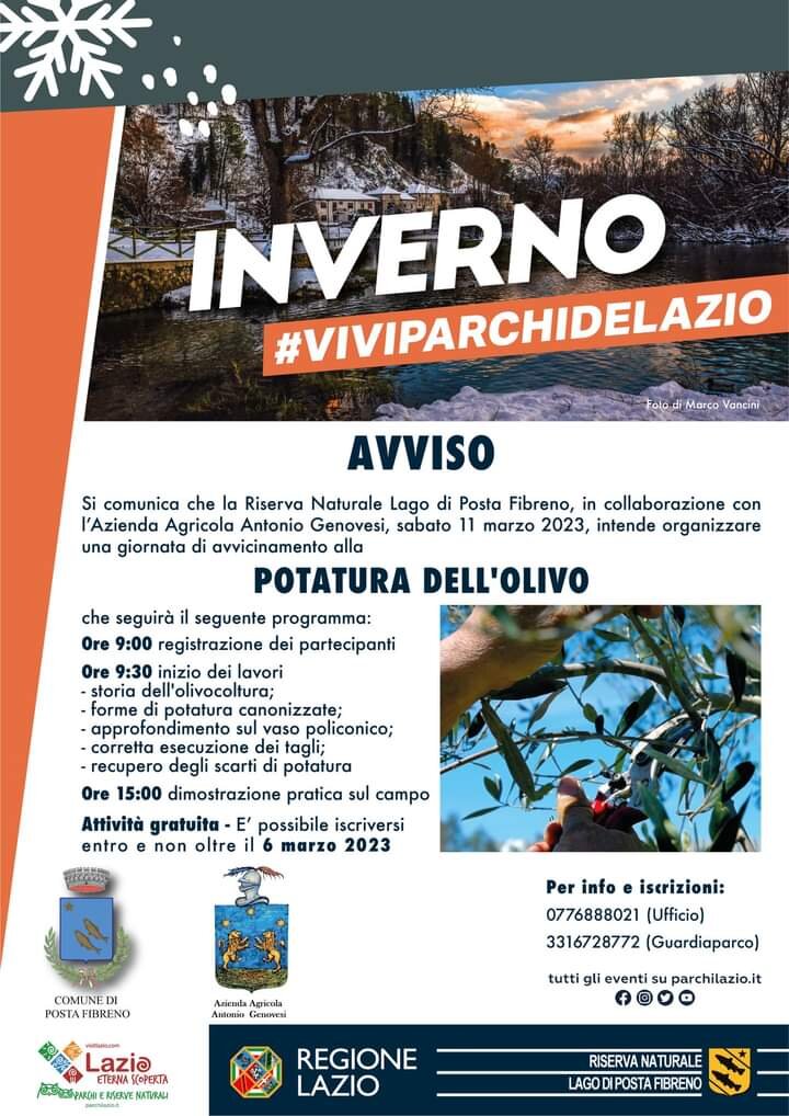 Evento presso la Riserva Naturale Lago di Posta Fibreno 11 marzo 2023