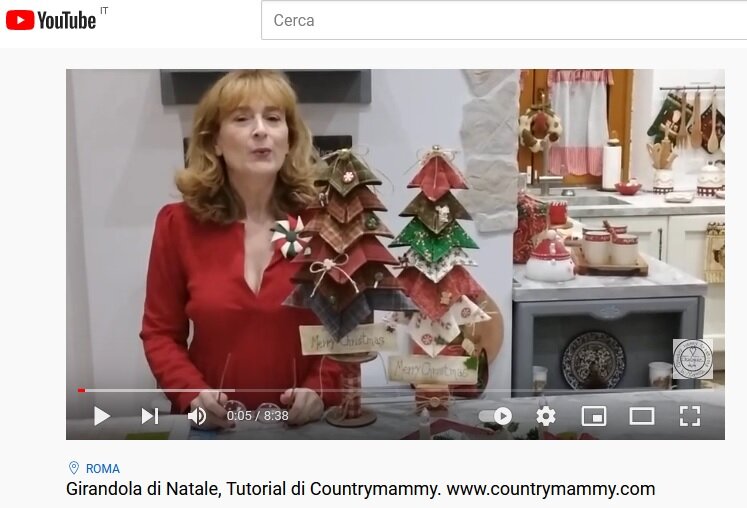 Girandola di Natale, Tutorial di Countrymammy su Youtube