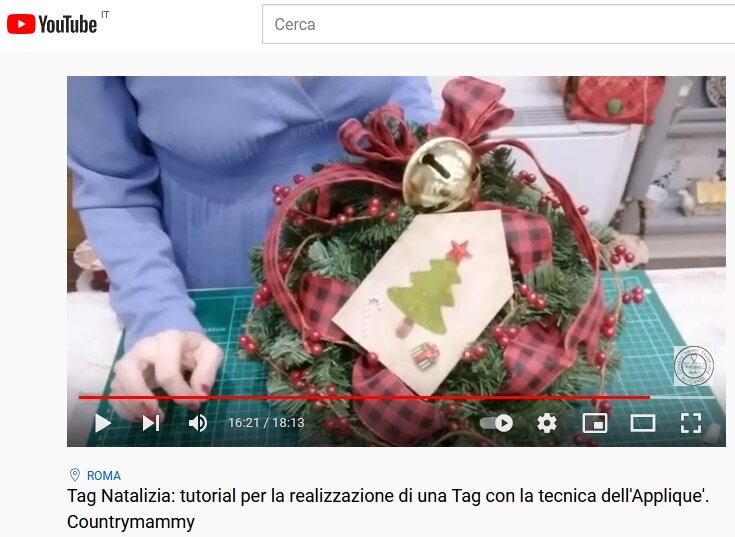 Tag Natalizia: tutorial per la realizzazione di una Tag con la tecnica dell'Applique'. Countrymammy