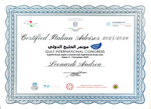 Certified Advisor Assocamere Estero Dubai Certified Advisor Assocamere Estero Dubai