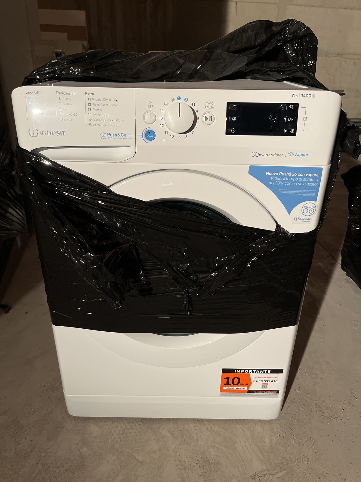 Indesit - lavatrice 7kg a 1400 ciclo dashpods 87x60x58.