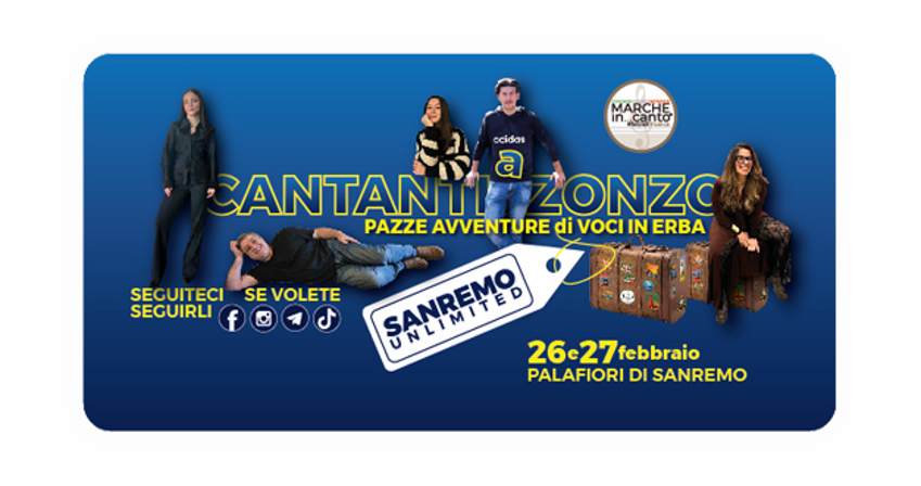 cantanti a zonzo logo 2026 per sanremo unlimited le avventure di cantanti in erba