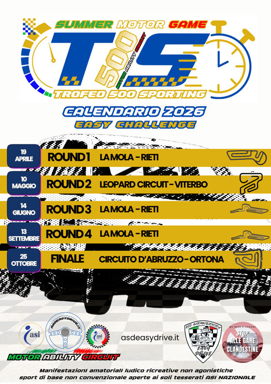 calendario t500s summer motor game asi 2026